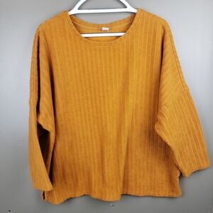 Old Navy Womens Mustard Yellow Crew Neck Cozy Sweater Size XL Pullover 2019